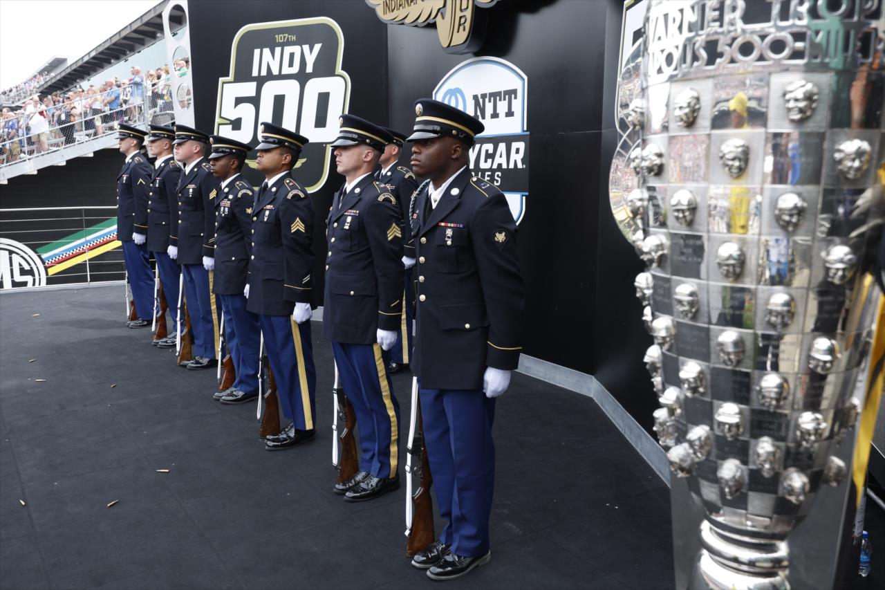Military Salute - 107th Running of the Indianapolis 500 Presented By Gainbridge - By: Chris Jones -- Photo by: Chris Jones