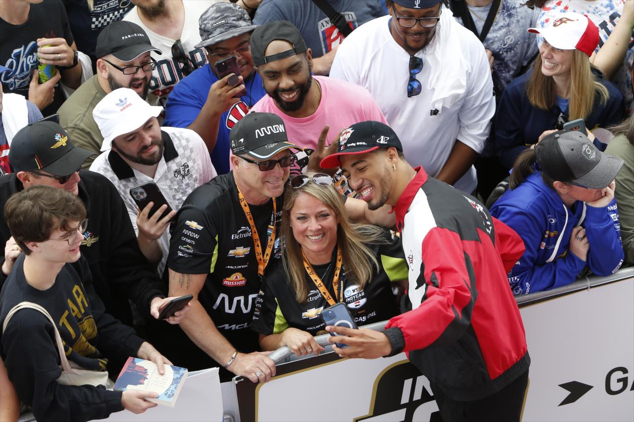 Indiana Pacers player and pace car driver Tyrese Haliburton - 107th Running of the Indianapolis 500 Presented By Gainbridge - By: Chris Jones -- Photo by: Chris Jones