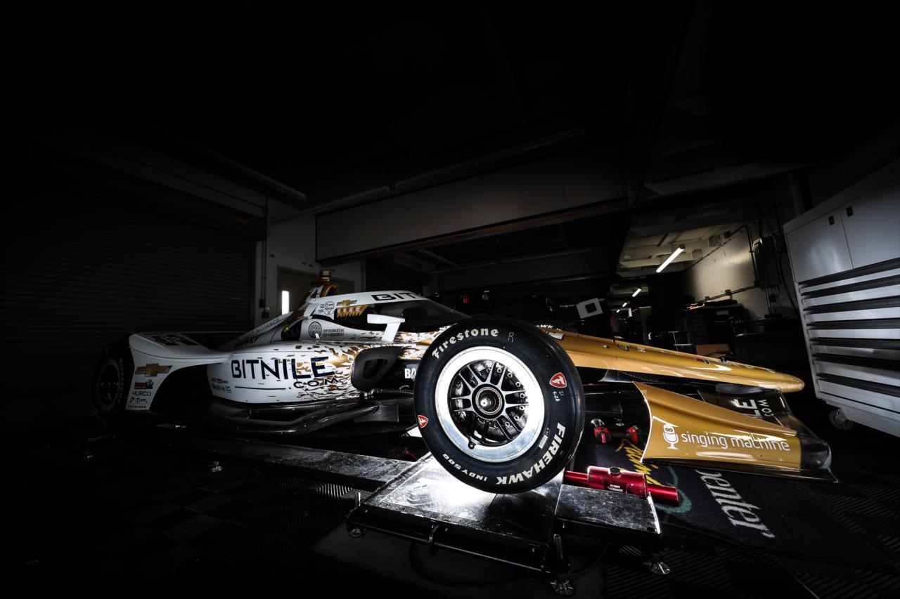 The car of Rinus VeeKay - 107th Running of the Indianapolis 500 Presented By Gainbridge - By: Chris Owens -- Photo by: Chris Owens