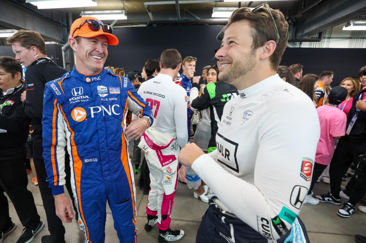 Scott Dixon and Marco Andretti - 107th Running of the Indianapolis 500 Presented By Gainbridge - By: Chris Owens -- Photo by: Chris Owens