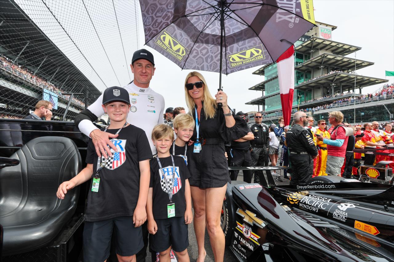 Ryan Hunter-Reay and his family - 107th Running of the Indianapolis 500 Presented By Gainbridge - By: Chris Owens -- Photo by: Chris Owens