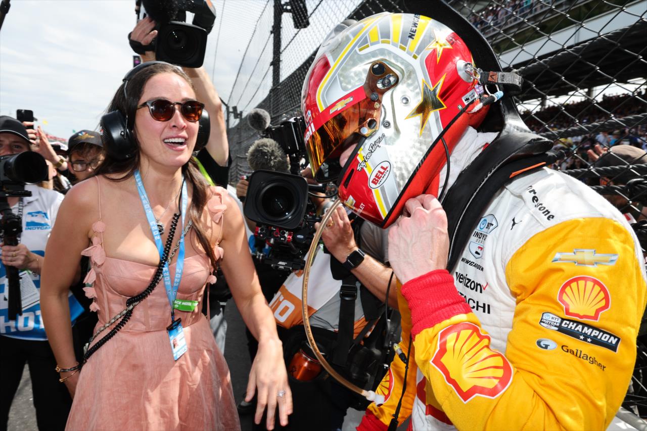 Josef Newgarden and wife, Ashley - 107th Running of the Indianapolis 500 Presented By Gainbridge - By: Chris Owens -- Photo by: Chris Owens