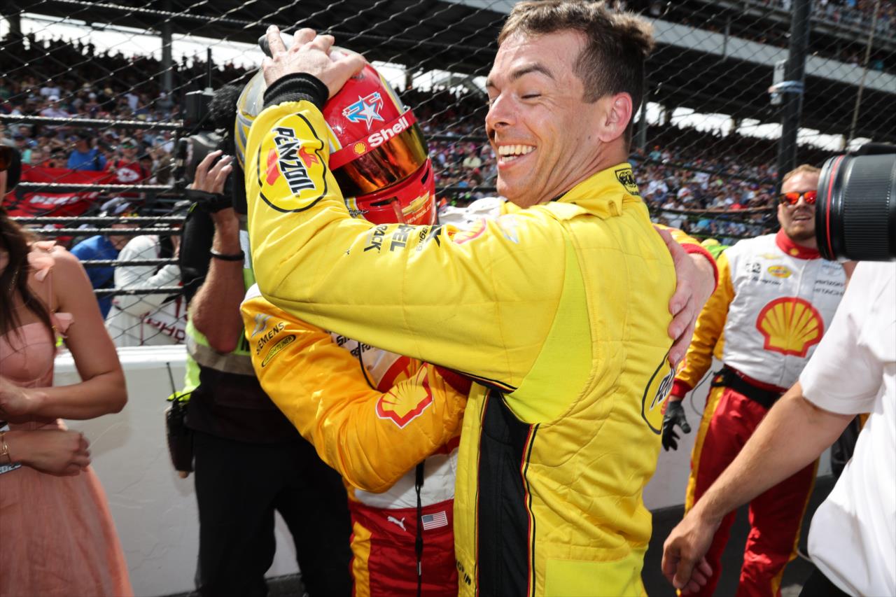 Josef Newgarden and Scott McLaughlin - 107th Running of the Indianapolis 500 Presented By Gainbridge - By: Chris Owens -- Photo by: Chris Owens