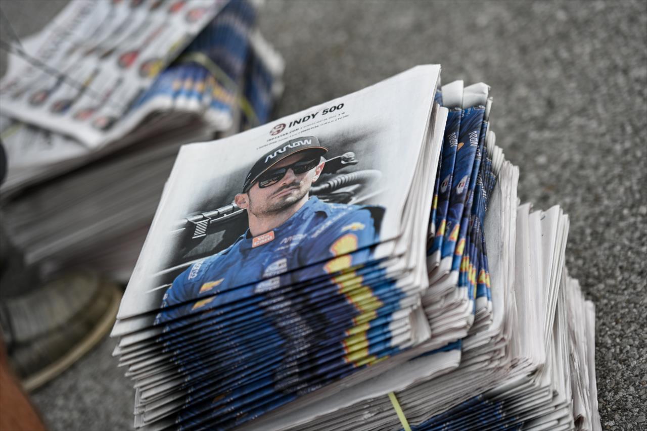 Commemorative newspapers - 107th Running of the Indianapolis 500 Presented By Gainbridge - By: James Black -- Photo by: James  Black