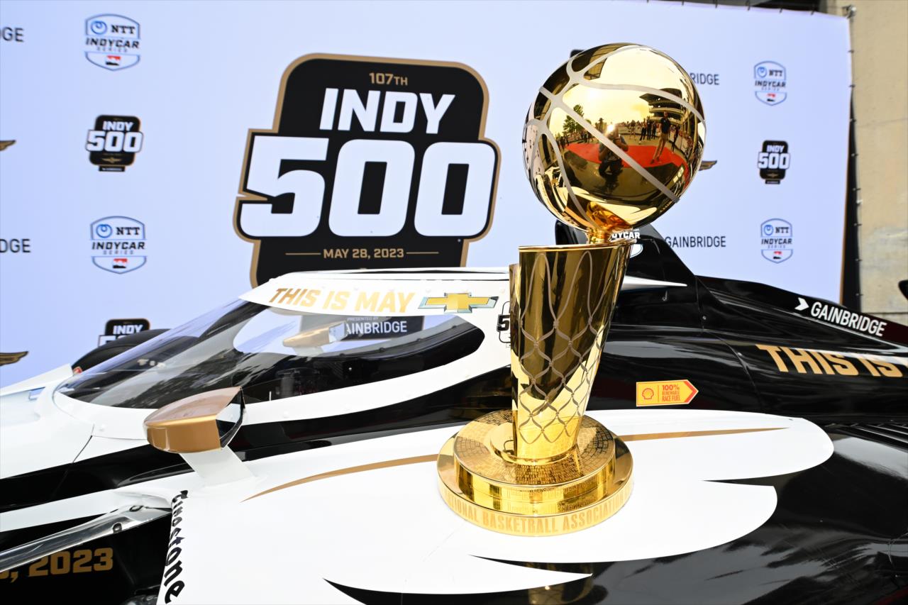 The NBA Larry O'Brien Championship Trophy - 107th Running of the Indianapolis 500 Presented By Gainbridge - By: James Black -- Photo by: James  Black