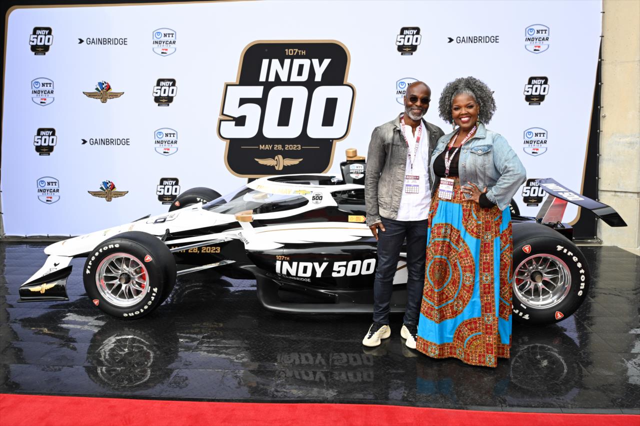 Vocalist Angela Brown - 107th Running of the Indianapolis 500 Presented By Gainbridge - By: James Black -- Photo by: James  Black