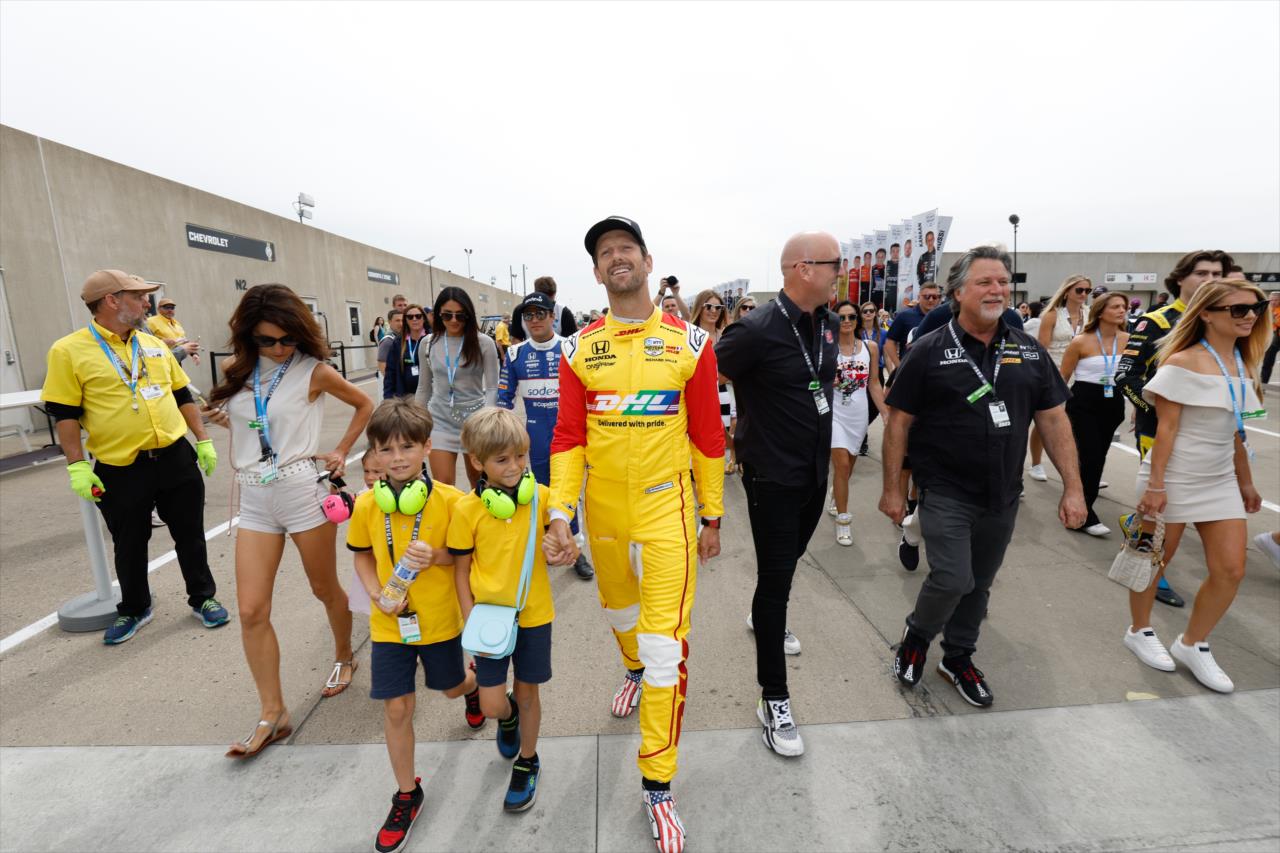 Romain Grosjean and his family - 107th Running of the Indianapolis 500 Presented By Gainbridge - By: Joe Skibinski -- Photo by: Joe Skibinski