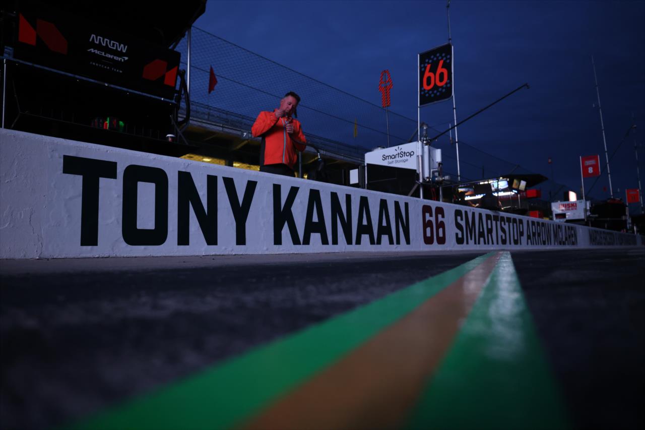 The pit stall of Tony Kanaan - 107th Running of the Indianapolis 500 Presented By Gainbridge - By: Matt Fraver -- Photo by: Matt Fraver