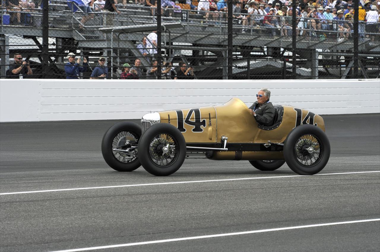 Mario Andretti drives the winning 1928 Miller of Louis Meyer - 107th Running of the Indianapolis 500 Presented by Gainbridge - By: Mike Young -- Photo by: Mike Young