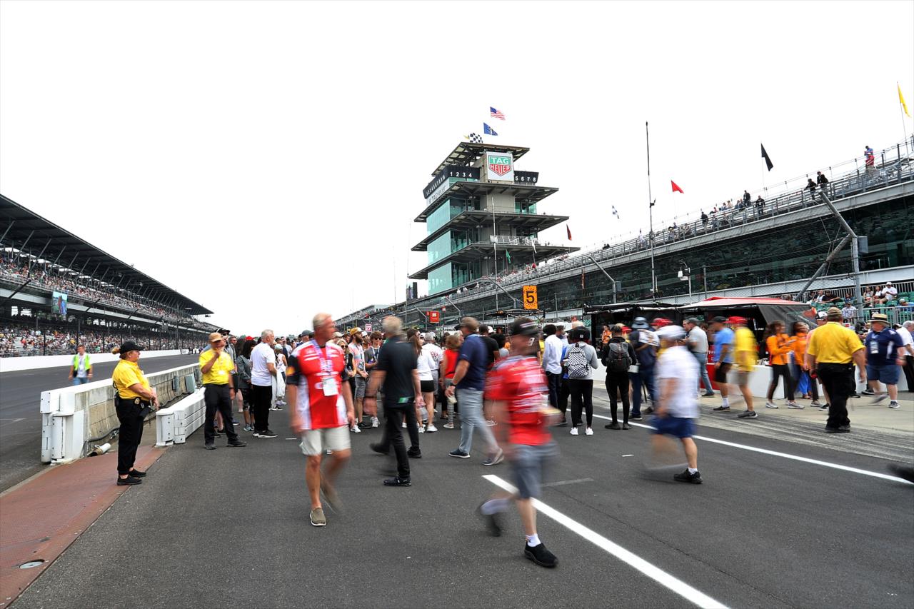 Fans on pit lane - 107th Running of the Indianapolis 500 Presented By Gainbridge - By: Paul Hurley -- Photo by: Paul Hurley