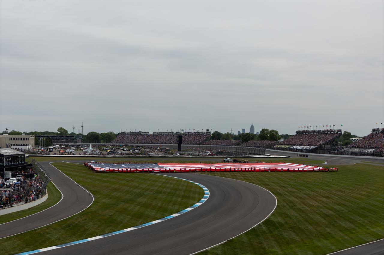 America Flag - 107th Running of the Indianapolis 500 Presented By Gainbridge - By: Travis Hinkle -- Photo by: Travis Hinkle