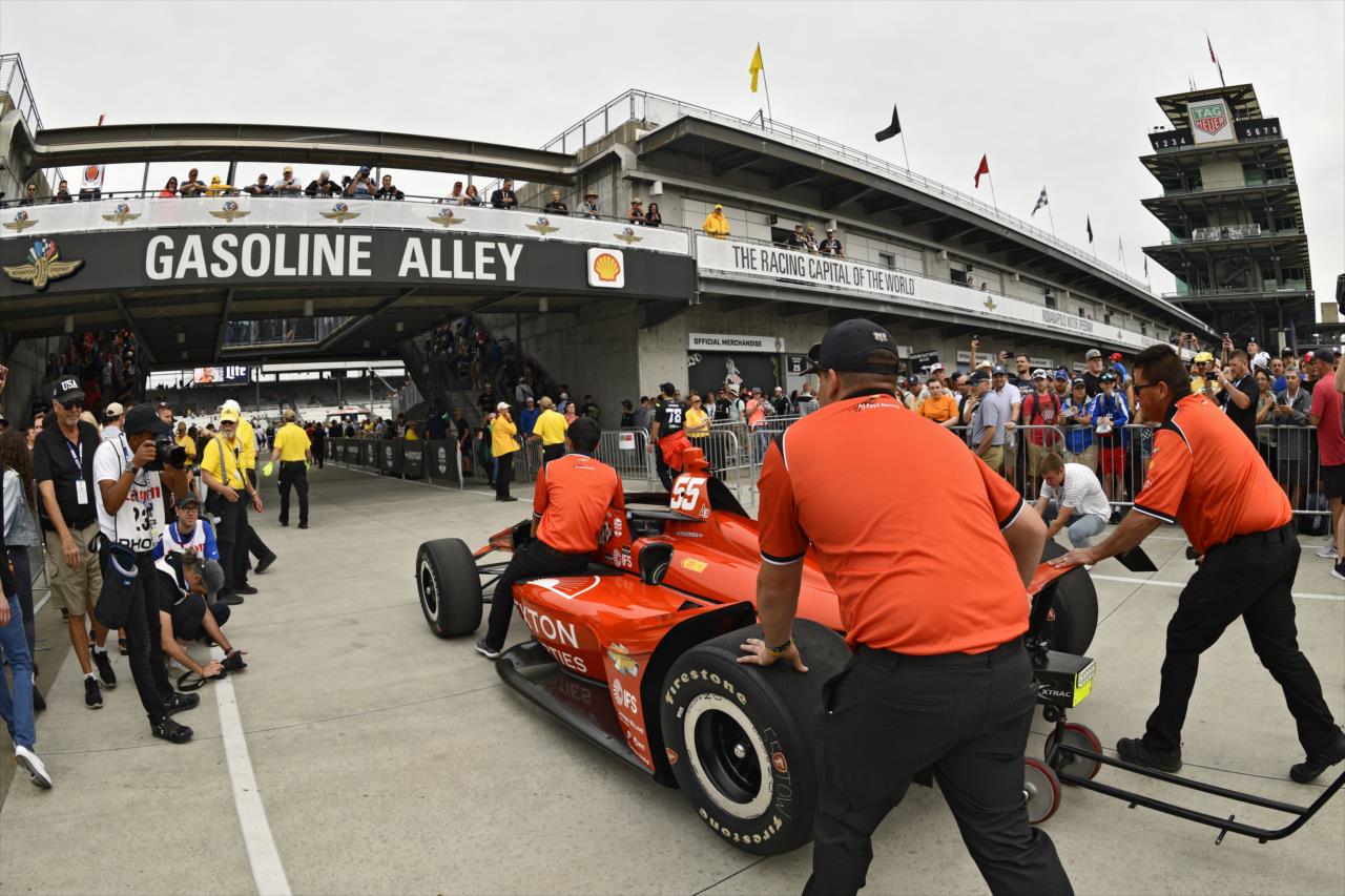 The car of Benjamin Pedersen rolls to the grid - 107th Running of the Indianapolis 500 Presented By Gainbridge - By: Walt Kuhn -- Photo by: Walt Kuhn
