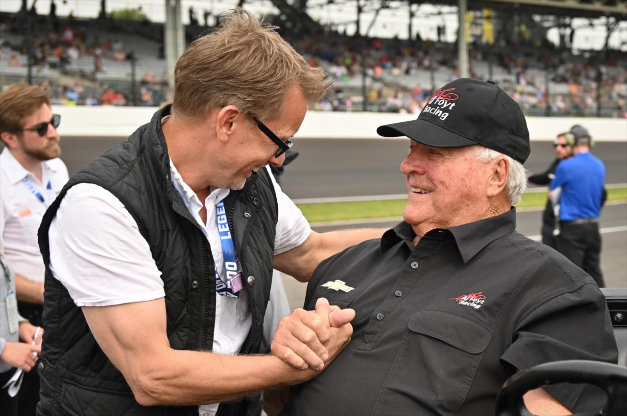 Kenny Brack and A.J. Foyt - 107th Running of the Indianapolis 500 Presented By Gainbridge - By: Dana Garrett -- Photo by: Dana Garrett