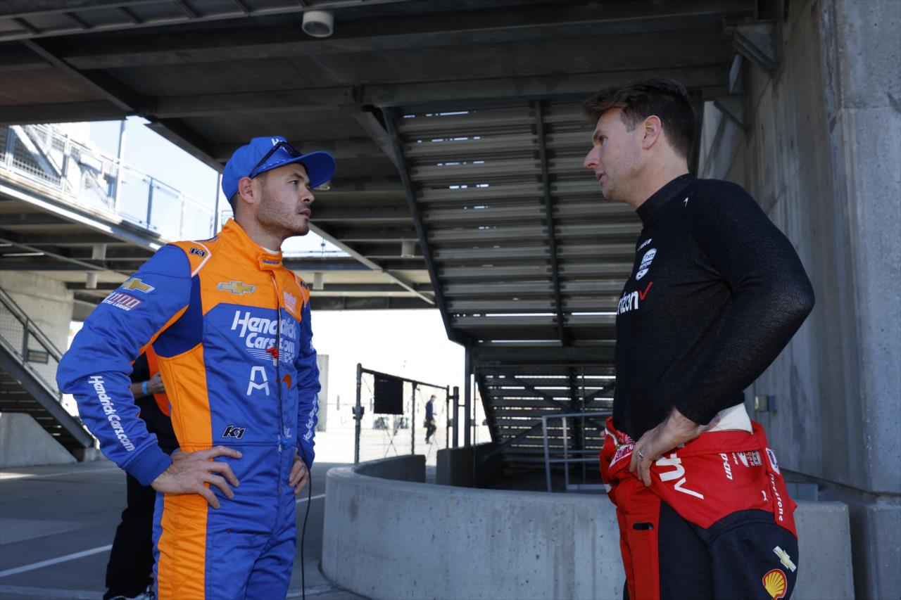 Kyle Larson and Will Power - Indianapolis 500 ROP - By: Chris Jones -- Photo by: Chris Jones