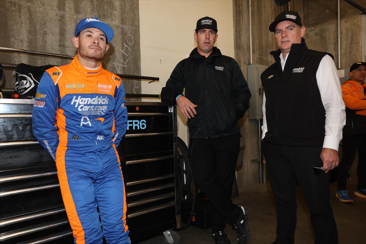 Kyle Larson and Jeff Gordon - Indianapolis 500 ROP - By: Chris Owens -- Photo by: Chris Owens