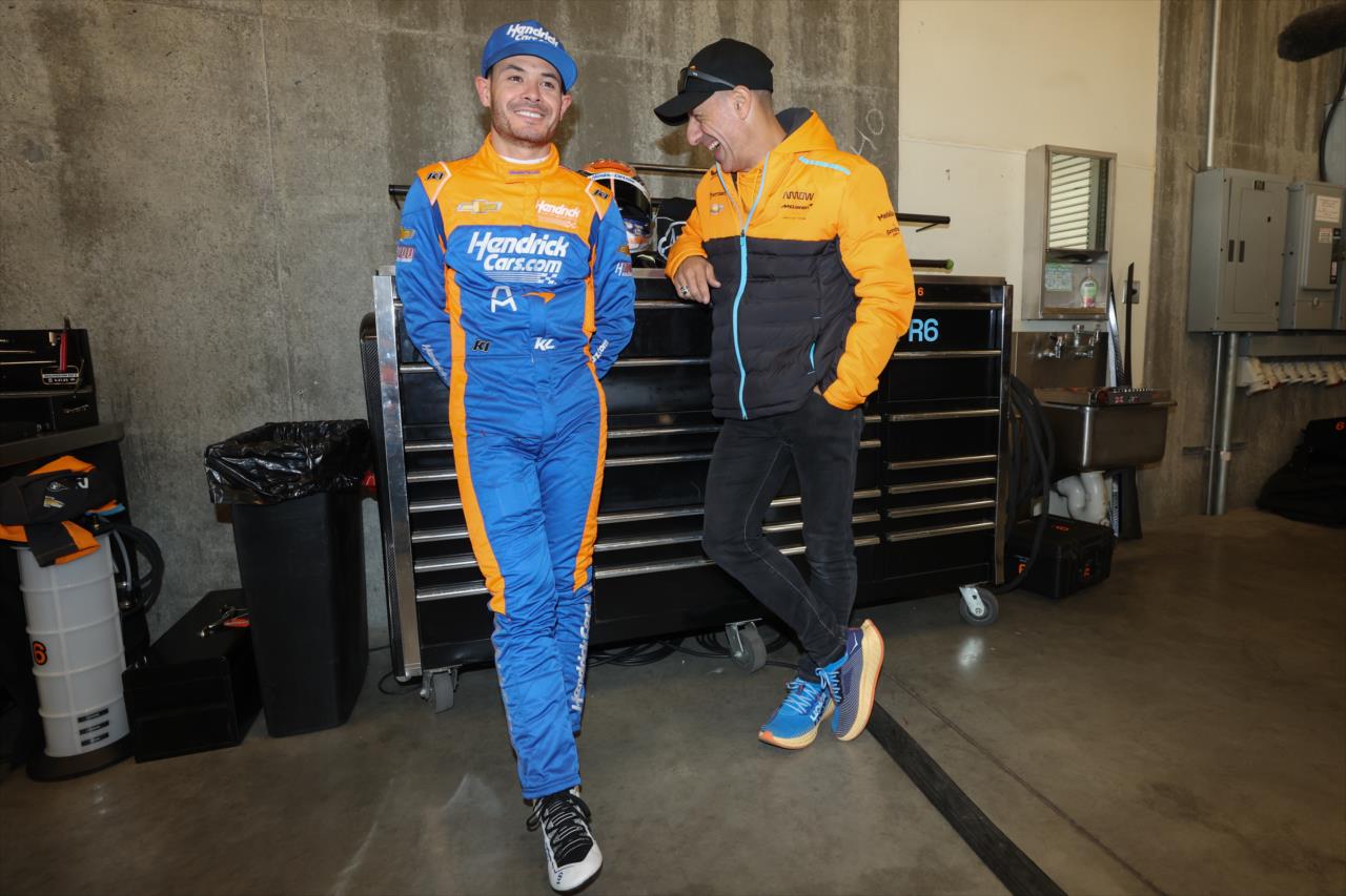 Kyle Larson and Tony Kanaan - Indianapolis 500 ROP - By: Chris Owens -- Photo by: Chris Owens