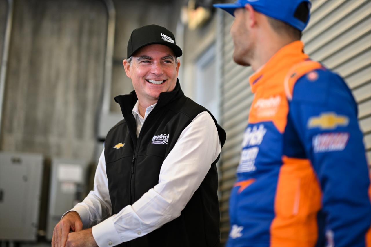 Jeff Gordon and Kyle Larson - Indianapolis 500 ROP - By: James Black -- Photo by: James  Black
