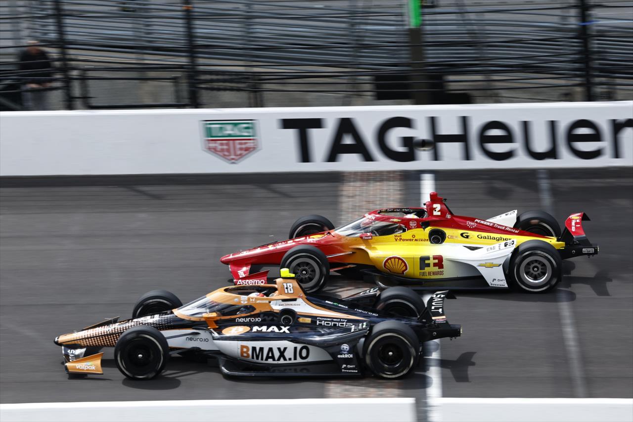 Romain Grosjean and Josef Newgarden - Indianapolis 500 Open Test - By: Chris Jones -- Photo by: Chris Jones