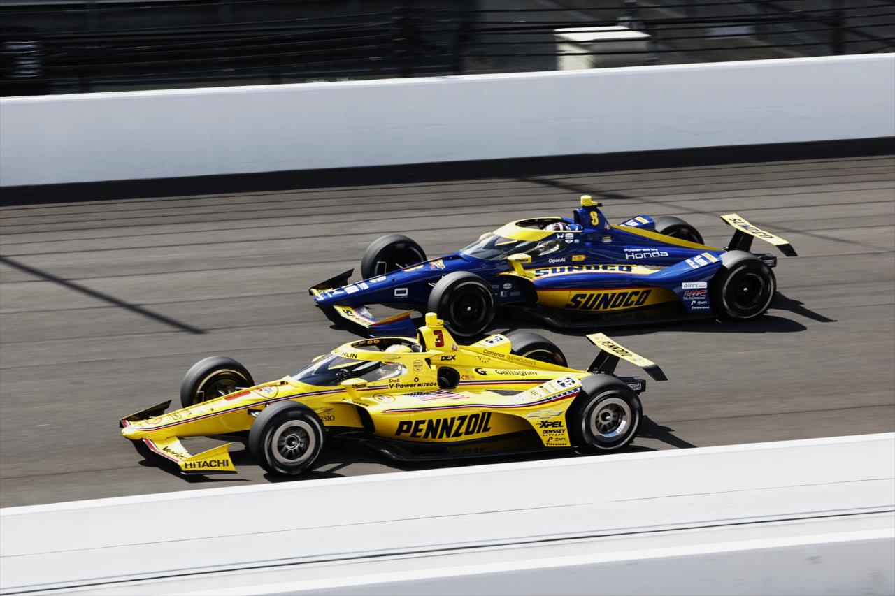 Scott McLaughlin and Kyffin Simpson - Indianapolis 500 Open Test - By: Chris Jones -- Photo by: Chris Jones