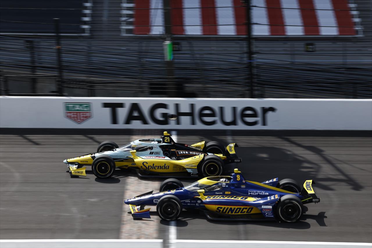 Christian Rasmussen and Kyffin Simpson - Indianapolis 500 Open Test - By: Chris Jones -- Photo by: Chris Jones