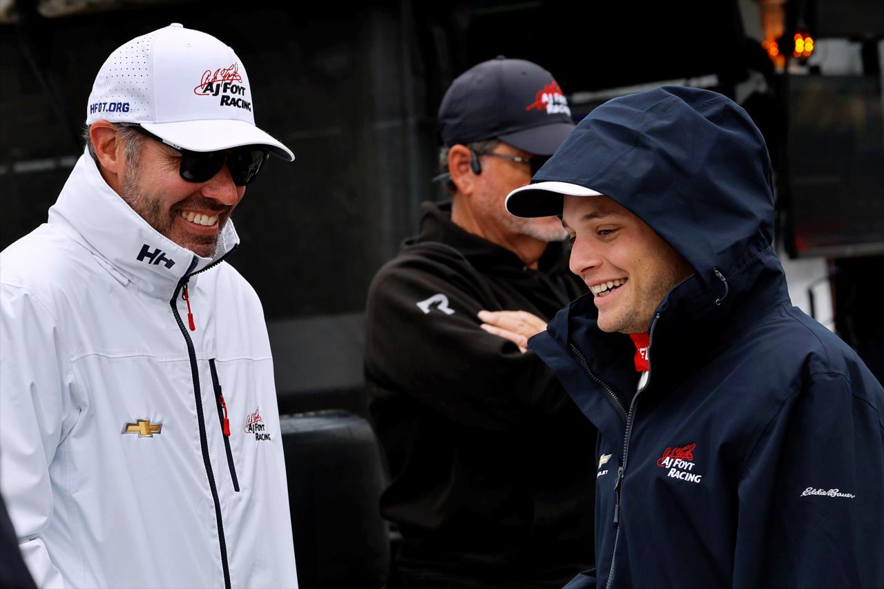 Larry Foyt and Santino Ferrucci - Indianapolis 500 Open Test - By: Paul Hurley -- Photo by: Paul Hurley
