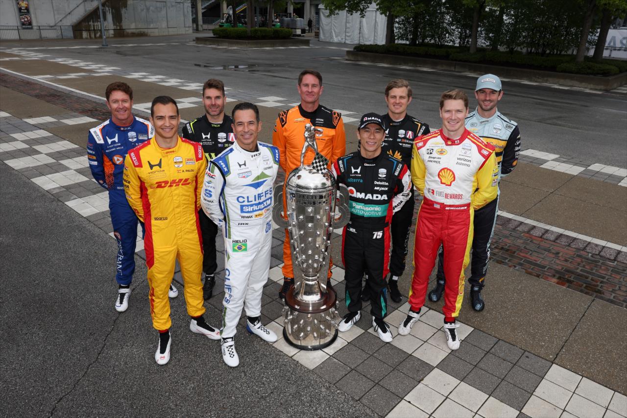 Scott Dixon, Alex Palou, Will Power, Helio Castroneves, Ryan Hunter-Reay, Takuma Sato, Marcus Ericsson, Josef Newgarden and Alexander Rossi - Indianapolis 500 Open Test - By: Joe Skibinski -- Photo by: Joe Skibinski
