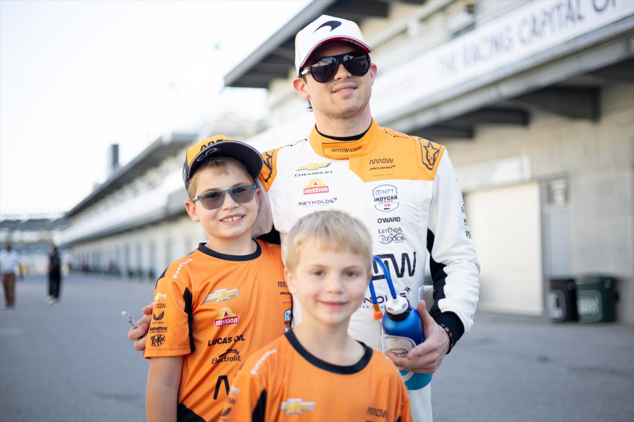 Pato O'Ward with fans - Indianapolis 500 Practice - By: Titus Slaughter -- Photo by: Titus Slaughter