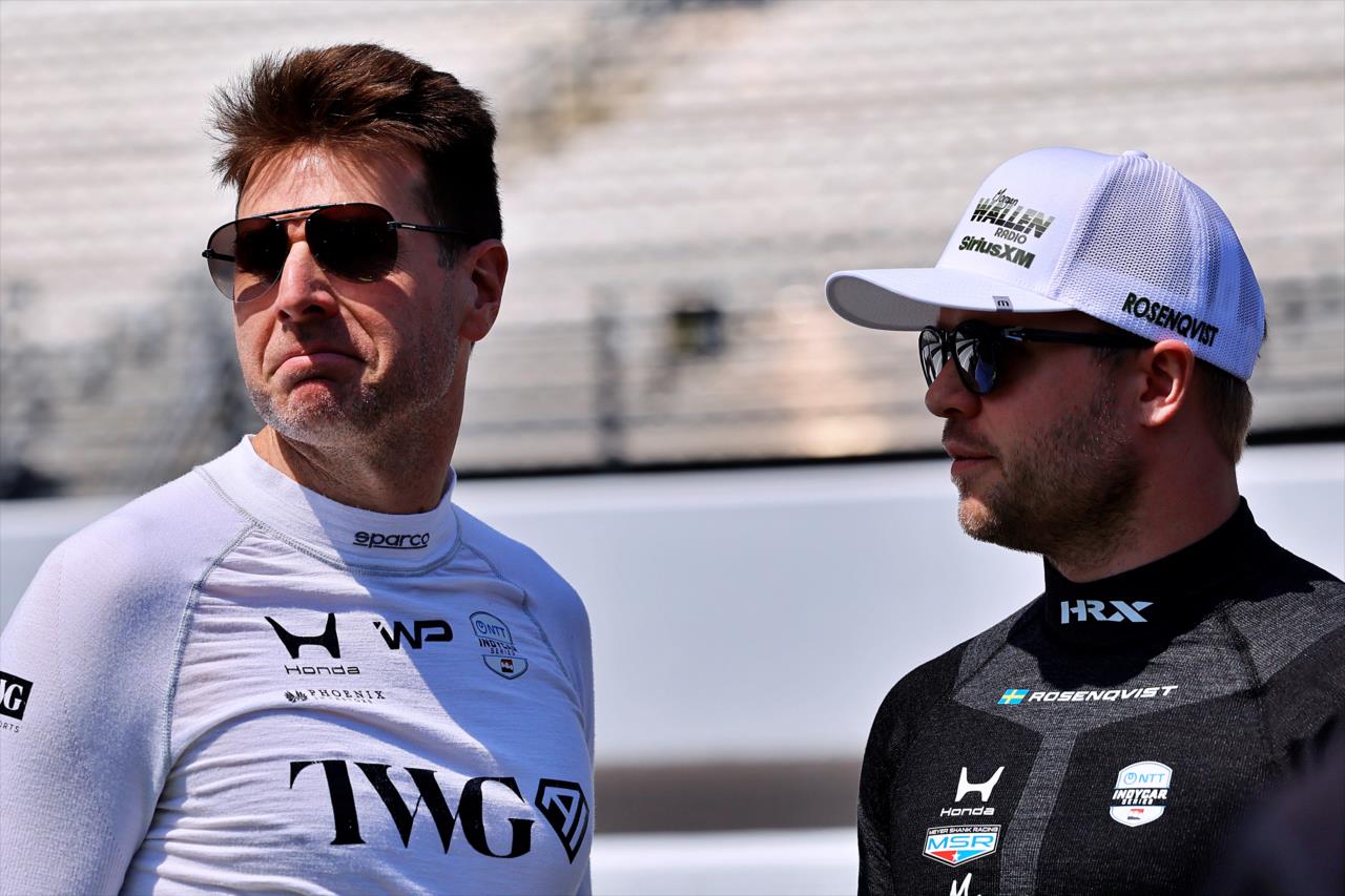 Will Power and Felix Rosenqvist - PPG Armed Forces Qualifying Pole Day - Indianapolis 500 - By: Paul Hurley -- Photo by: Paul Hurley