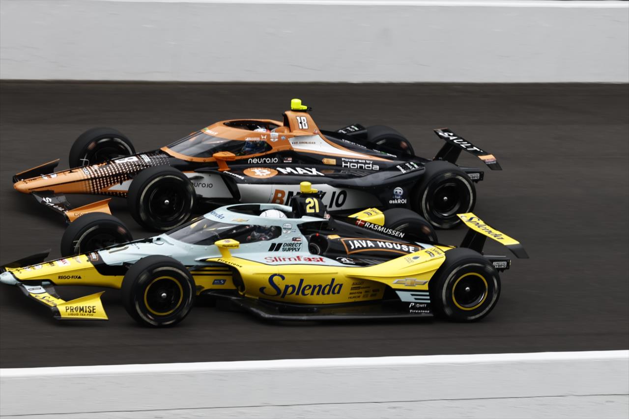 Romain Grosjean and Christian Rasmussen - Indianapolis 500 Practice - By: Chris Jones -- Photo by: Chris Jones
