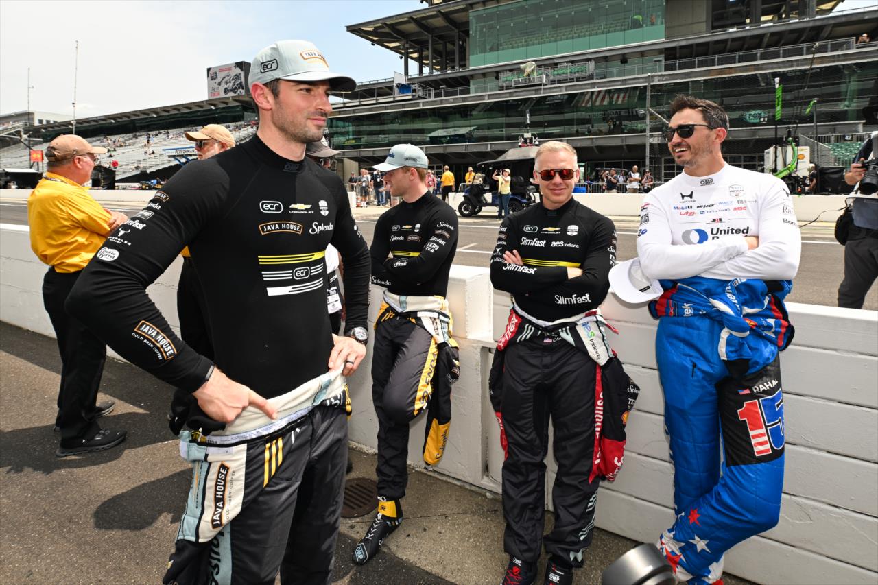 Alexander Rossi, Ed Carpenter and Graham Rahal - Indianapolis 500 Practice - By: James Black -- Photo by: James  Black