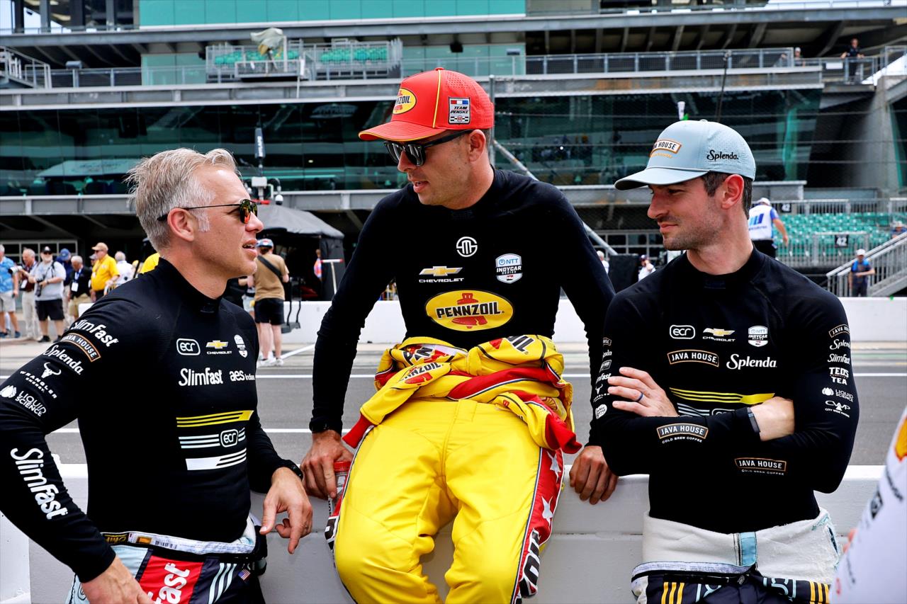 Ed Carpenter, Scott McLaughlin and Alexander Rossi - Indianapolis 500 Practice - By: Paul Hurley -- Photo by: Paul Hurley