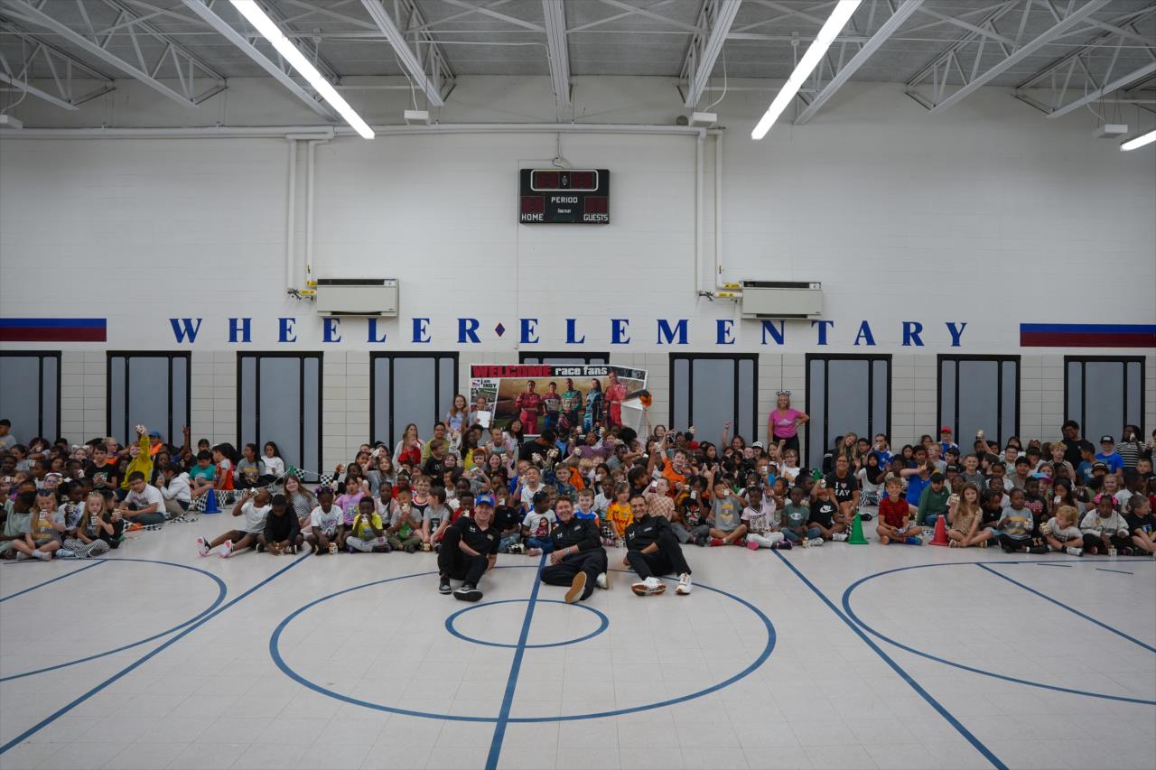 Kyffin Simpson, Scott Dixon, Alex Palou, Scott Dixon - Gallagher Community Day - By: Josh Hernandez -- Photo by: Josh Hernandez