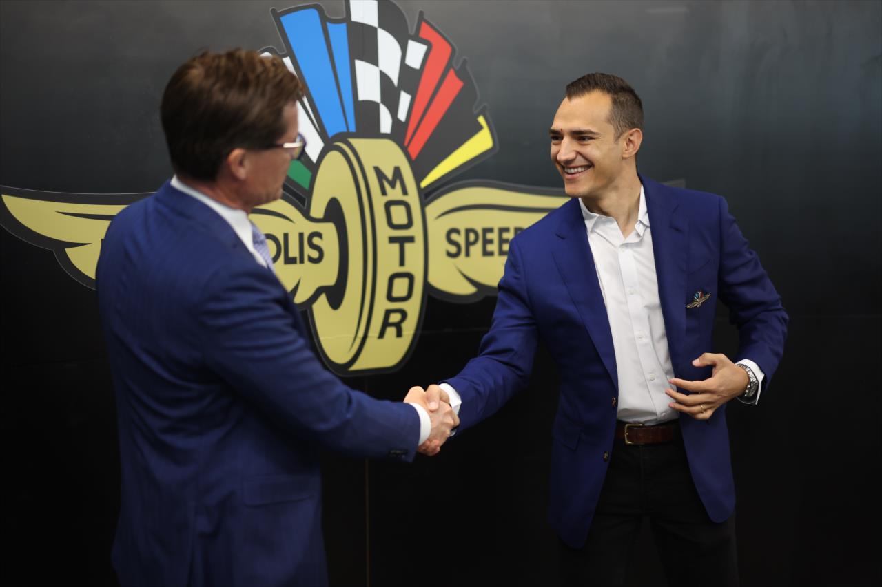 Doug Boles and Alex Palou - Miller Lite Carb Day - By: Joe Skibinski -- Photo by: Joe Skibinski
