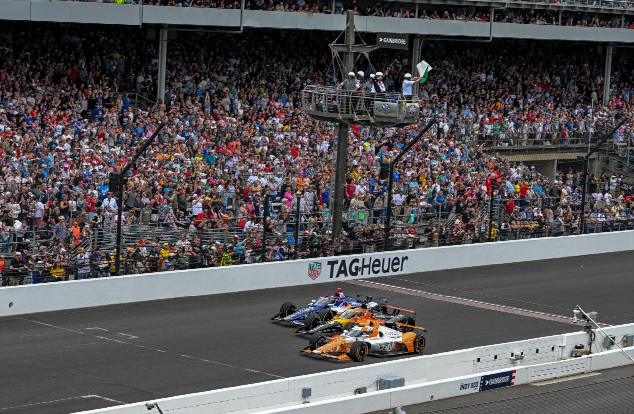 Conor Daly, Marcus Ericsson and Christian Lundgaard - 110th Running of the Indianapolis 500 Presented By Gainbridge - By: John Grainda -- Photo by: John Grainda