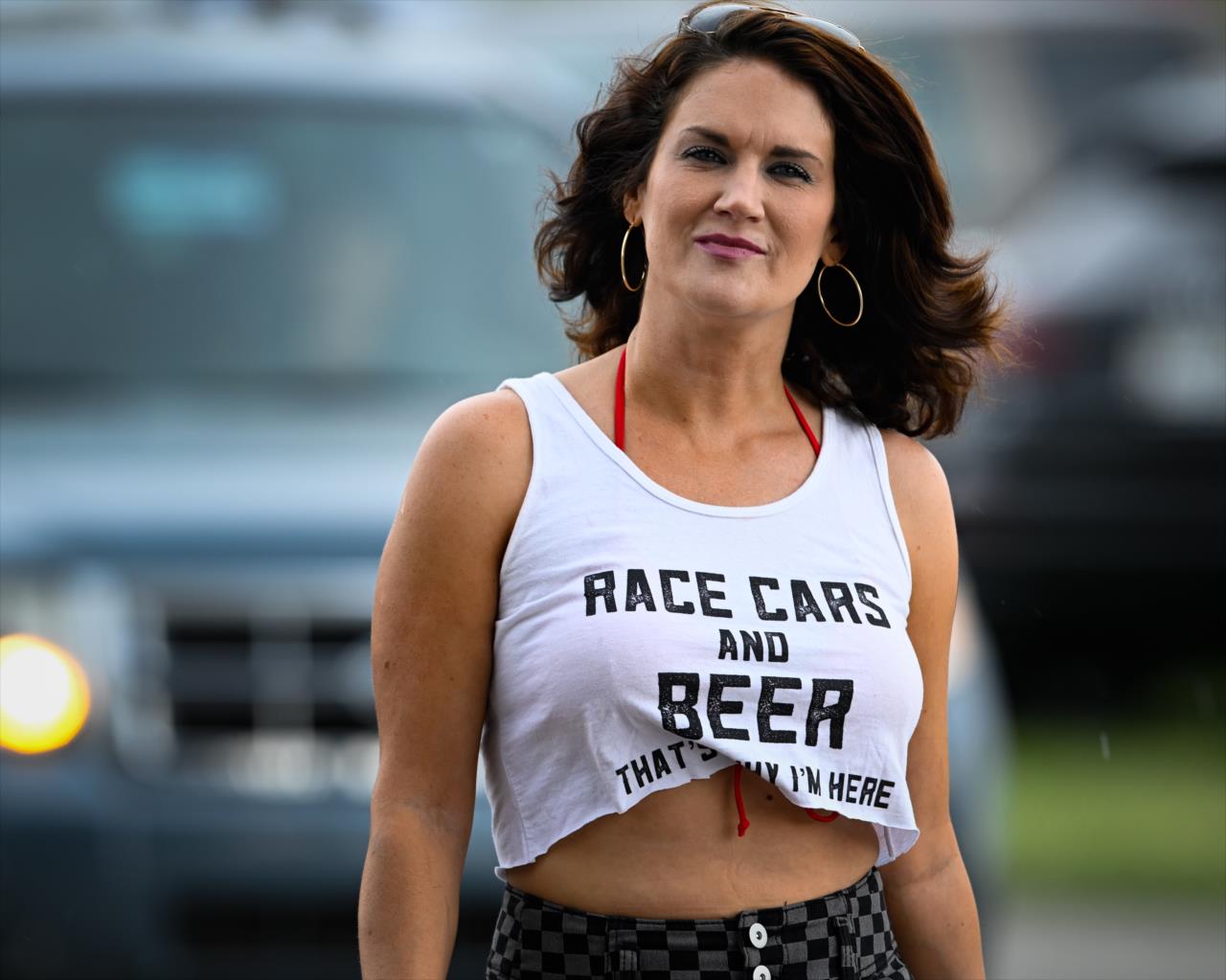 Fan of race cars and beer - By: Karl Zemlin -- Photo by: Karl Zemlin