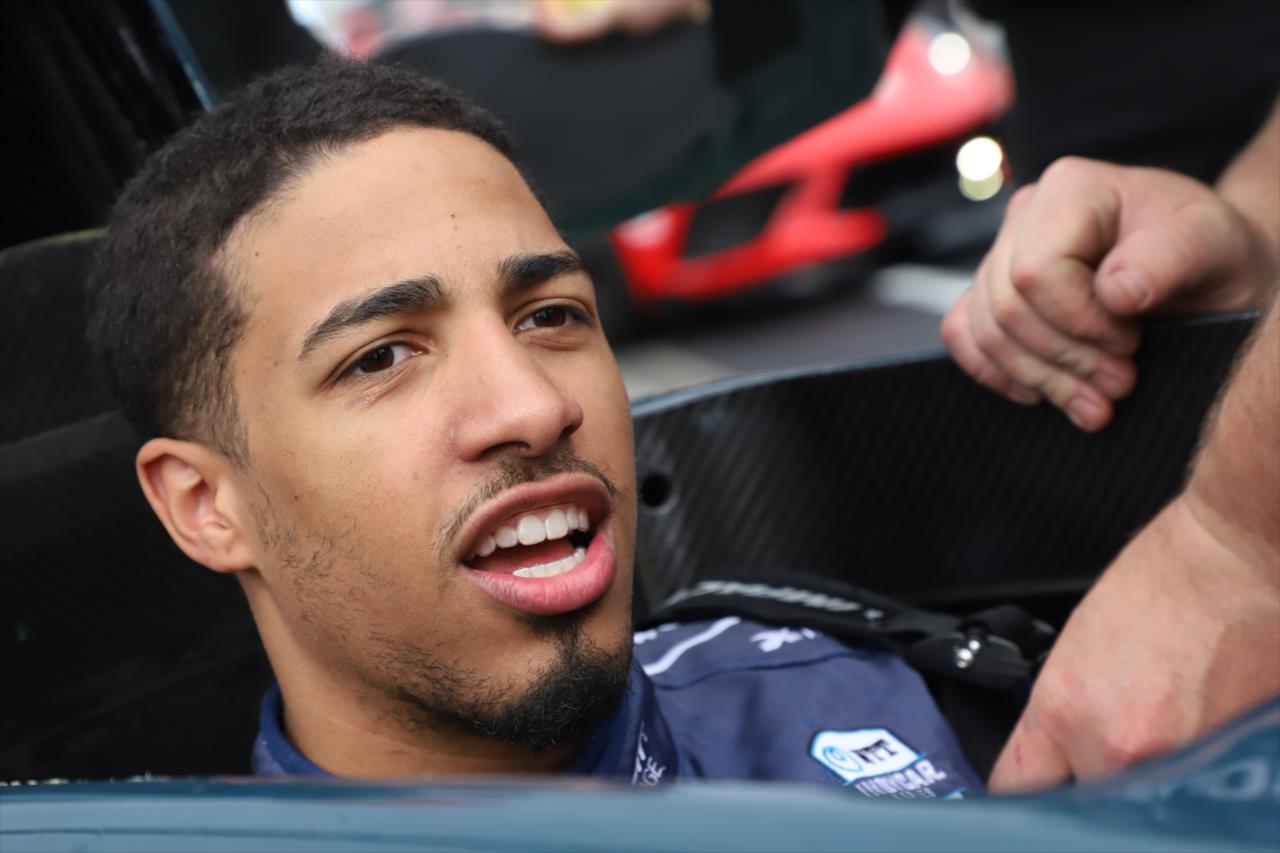 Tyrese Haliburton rides in the Ruoff Fastest Seat in Sports with Mario Andretti - GMR Grand Prix - By: Matt Fraver -- Photo by: Matt Fraver