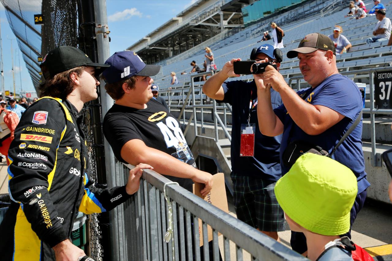 Colton Herta with fans - Gallagher Grand Prix - By: Paul Hurley -- Photo by: Paul Hurley