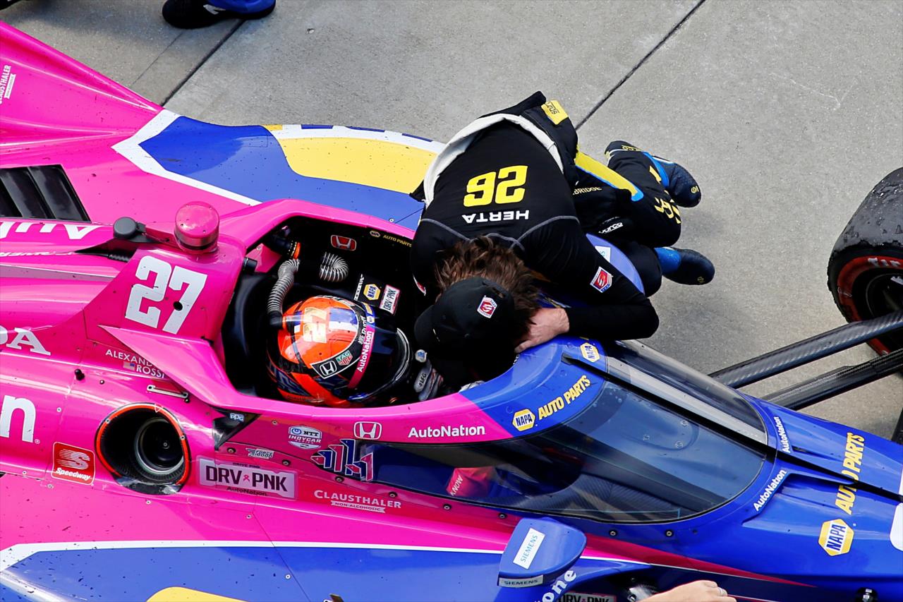 Alexander Rossi and Colton Herta - Gallagher Grand Prix - By: Paul Hurley -- Photo by: Paul Hurley