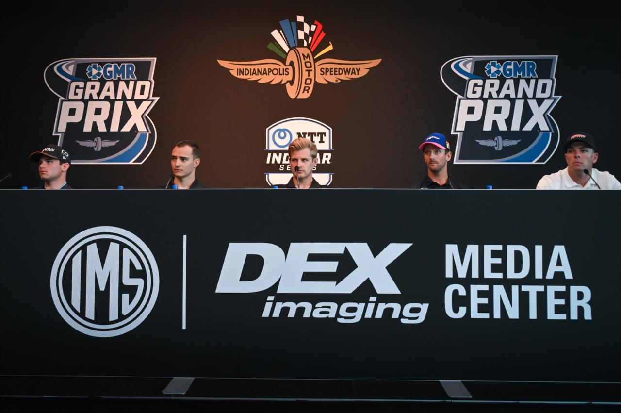 Pato O'Ward, Alex Palou, Marcus Ericsson and Scott McLaughlin - GMR Grand Prix - By: Dana Garrett -- Photo by: Dana Garrett
