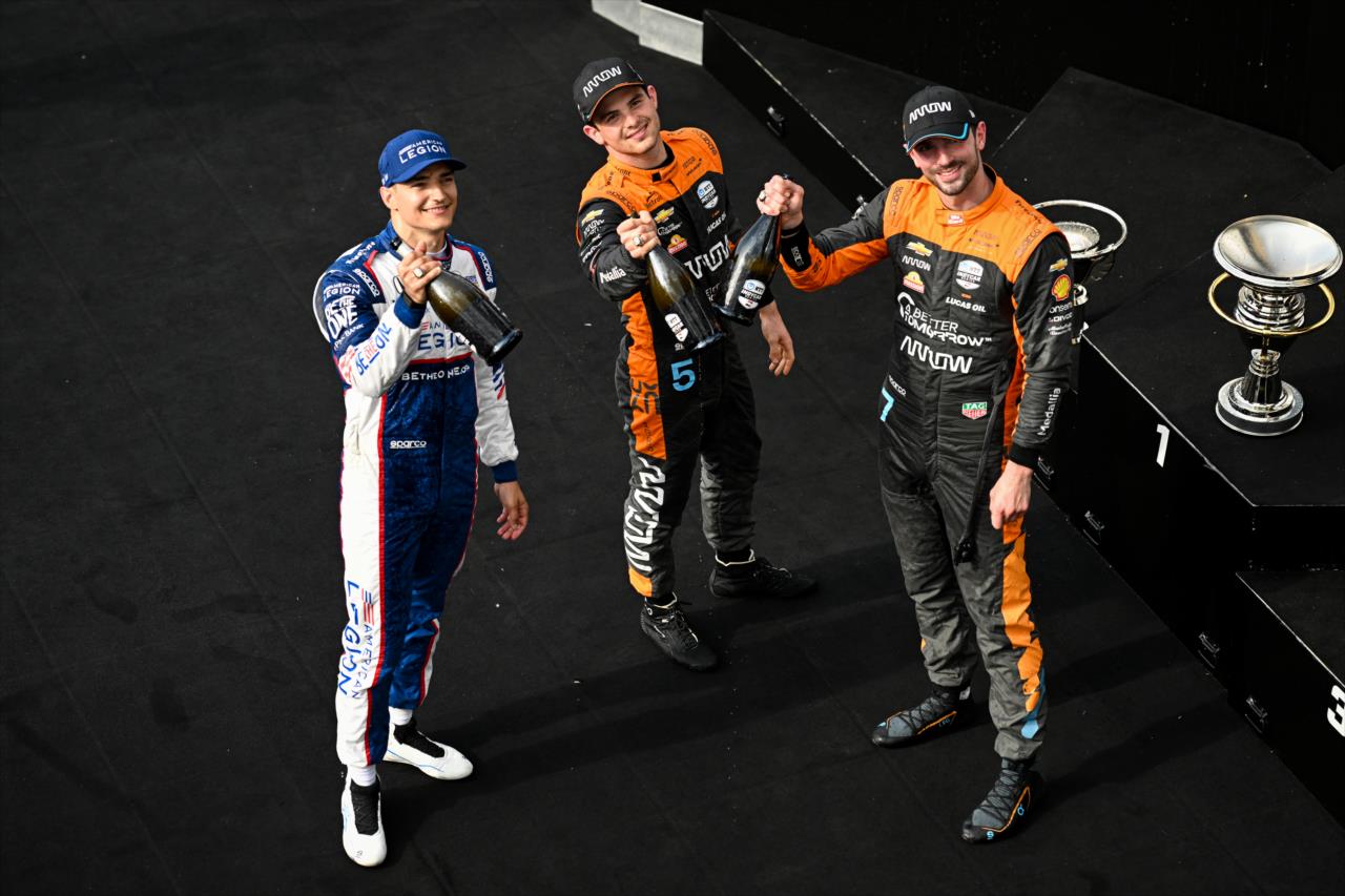 Pato O'Ward, Alex Palou and Alexander Rossi - GMR Grand Prix - By: James Black -- Photo by: James  Black