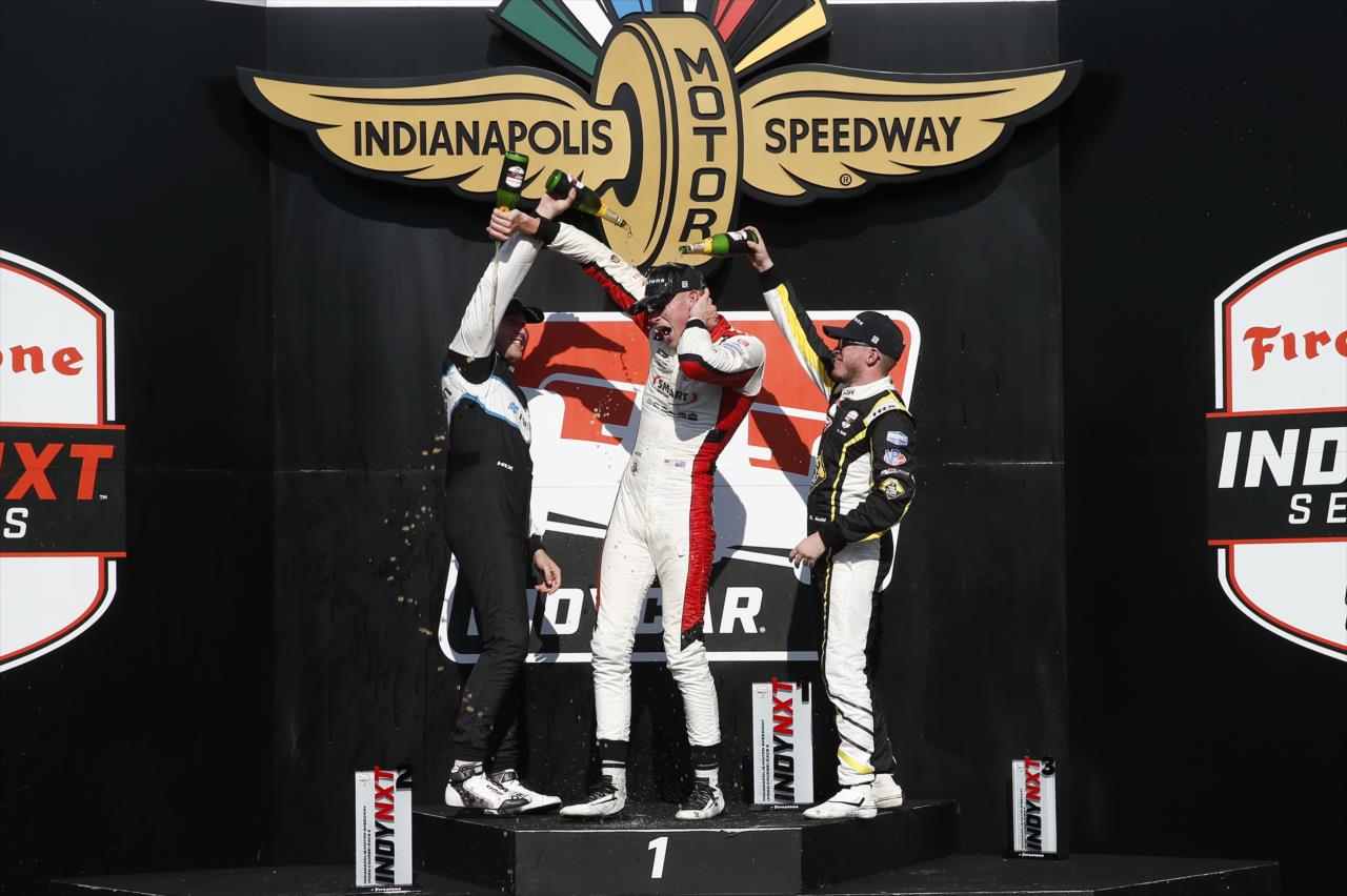 James Roe, Hunter McElrea and Reece Gold - INDY NXT By Firestone Grand Prix - By: Chris Jones -- Photo by: Chris Jones