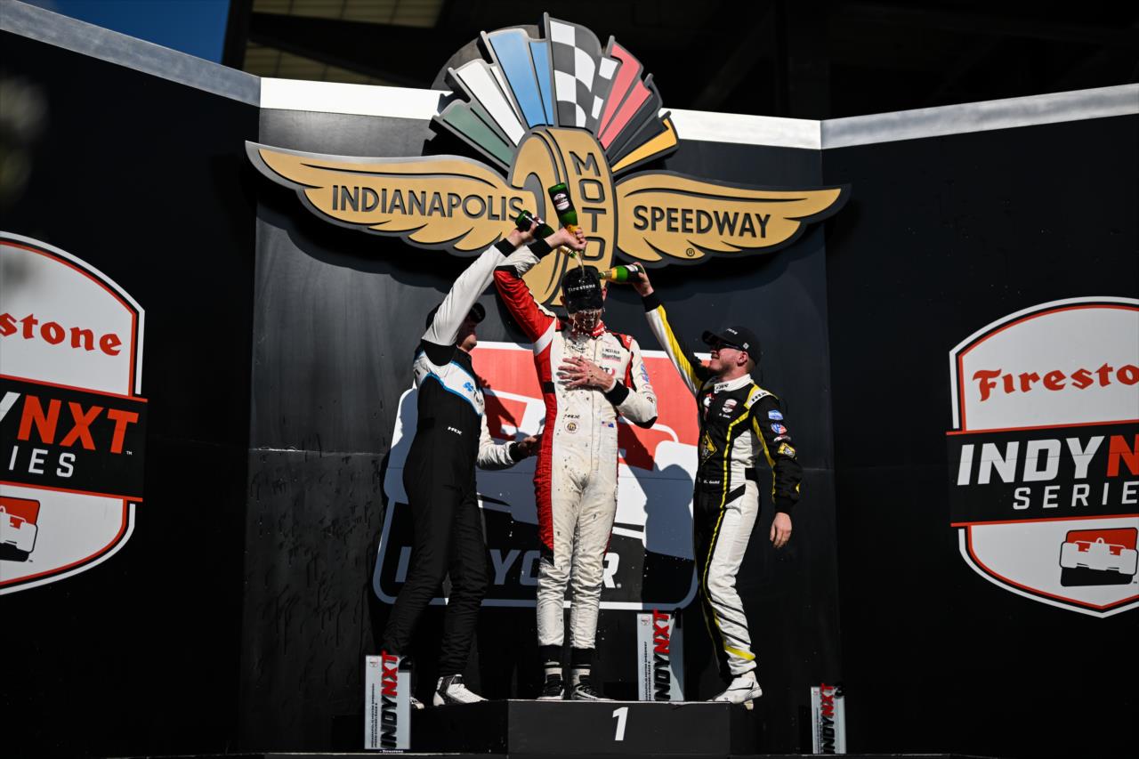 James Roe, Hunter McElrea and Reece Gold - INDY NXT By Firestone Grand Prix - By: James Black -- Photo by: James  Black
