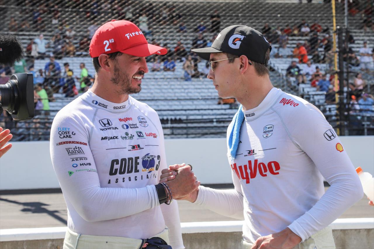 Graham Rahal and Christian Lundgaard - Gallagher Grand Prix - By: Aaron Skillman -- Photo by: Aaron Skillman
