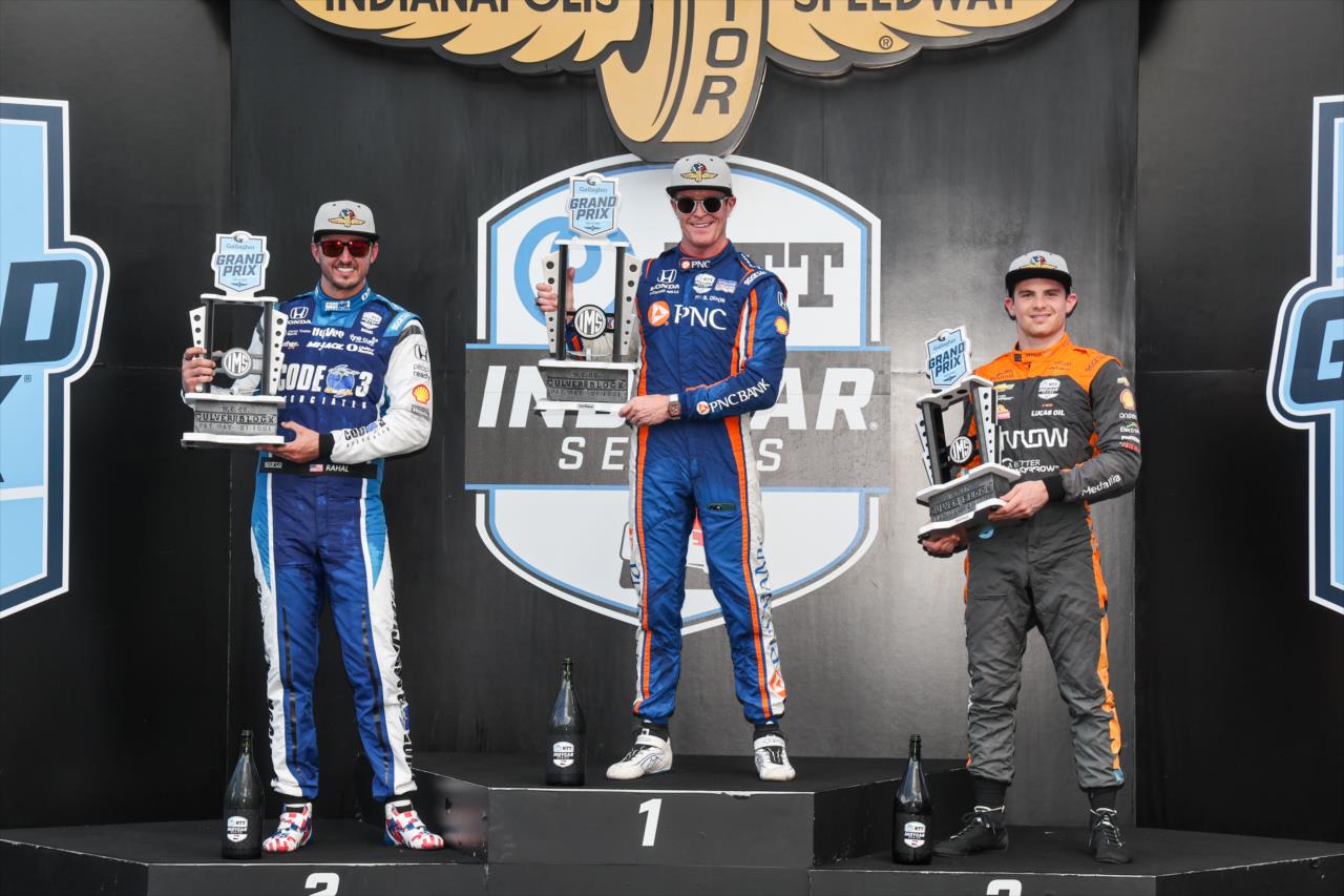 Graham Rahal, Scott Dixon and Pato O'Ward - Gallagher Grand Prix - By: Chris Owens -- Photo by: Chris Owens