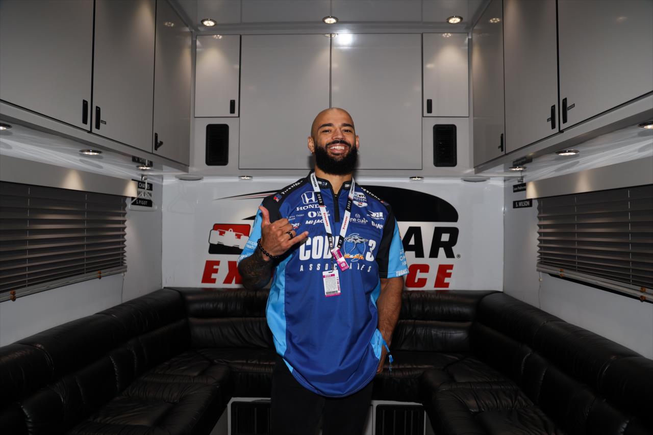 WWE Superstar Ricochet rides in the Fastest Seat in Sports - Gallagher Grand Prix - By: Travis Hinkle -- Photo by: Travis Hinkle