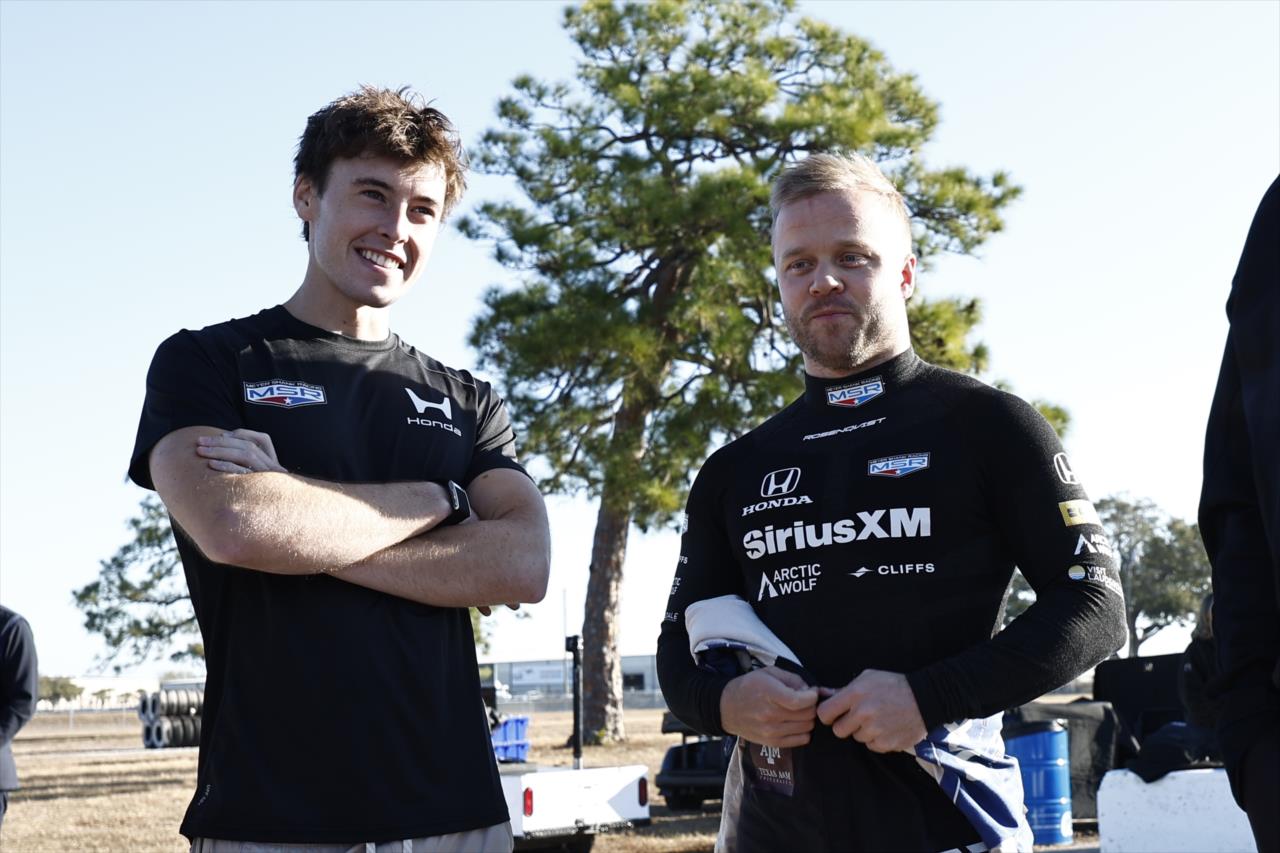 Marcus Armstrong and Felix Rosenqvist - INDYCAR Sebring Test - Day 1 - By: Chris Jones -- Photo by: Chris Jones