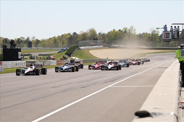 Will Power leads the field to the green flag at Barber Motorsports Park. -- Photo by: Ron McQueeney