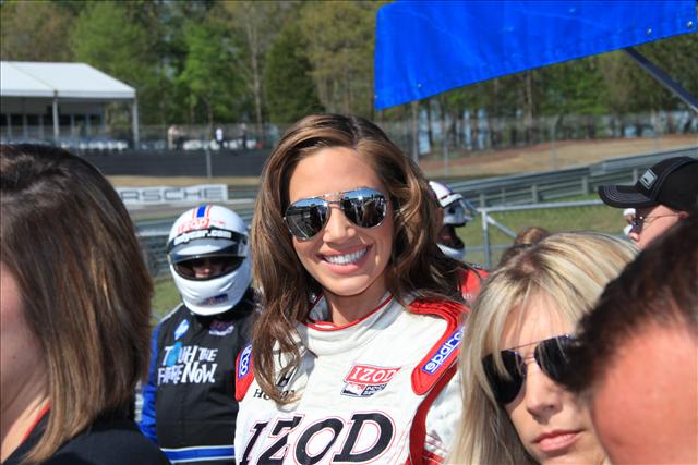 The IZOD IndyCar Series Podium Girl during pre-race activities. -- Photo by: Ron McQueeney