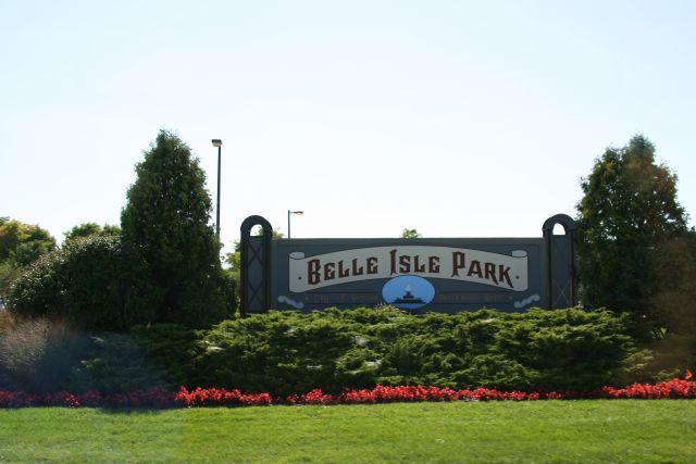 Belle Isle park sign. -- Photo by: Chris Jones