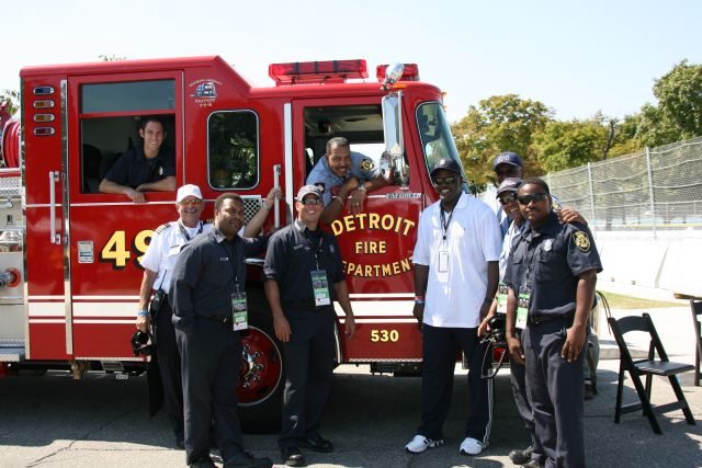Detroit Fire Department before the Detroit Indy Grand Prix on Race day. -- Photo by: Chris Jones